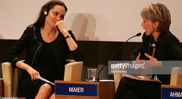Angelina Jolie und Christine Maier